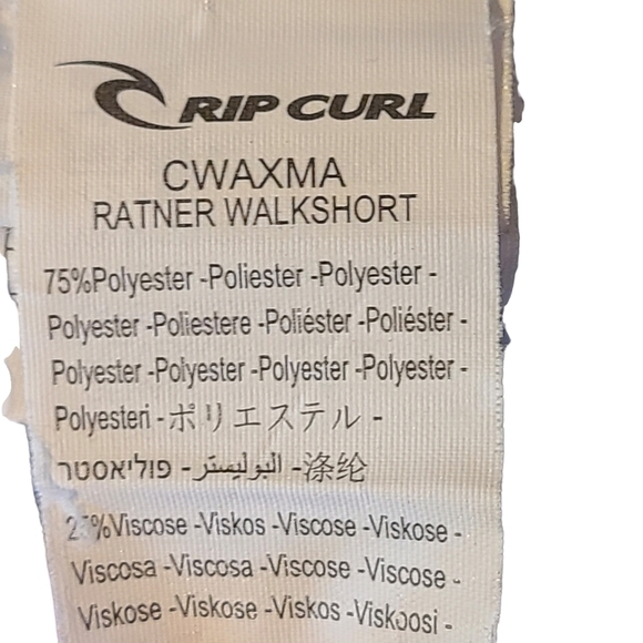 Ripcurl live the search black gray striped business casual men's chino shorts - Picture 11 of 11